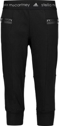 adidas by Stella McCartney Cropped cotton-blend track pants