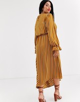 Thumbnail for your product : Unique21 Hero stripe long sleeve drawstring waist dress