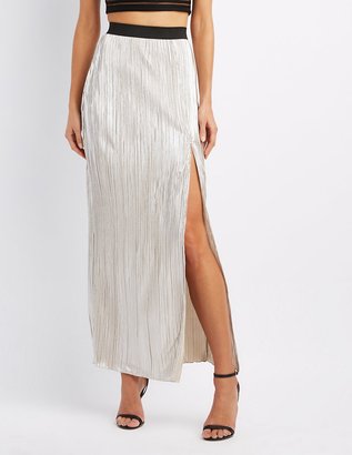 Charlotte Russe Micro Pleated Maxi Skirt