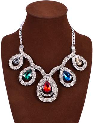 GBLXF Rhinestone Crystal Necklaces Jewelry for Bridal Wedding