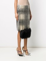 Thumbnail for your product : Marco De Vincenzo Faux-Fur Trim Check Skirt