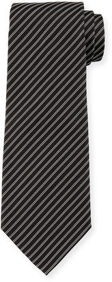 Armani Collezioni Herringbone-Stripe Silk Tie