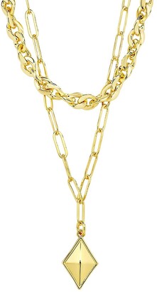 Sterling Forever 14K Goldplated Multi-Layer Necklace