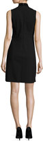 Thumbnail for your product : Theory Eulia DR Tidle Paneled Suede Cocktail Dress, Black