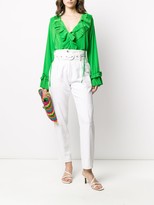 Thumbnail for your product : P.A.R.O.S.H. Pleated Trim Loose-Fit Blouse