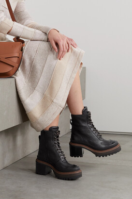 See by Chloe Mahalia Textured-leather Ankle Boots - ShopStyle
