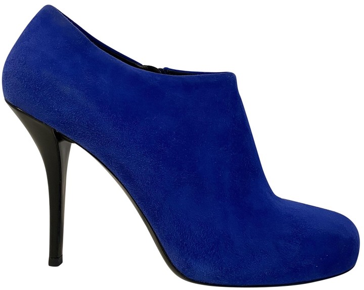 balenciaga blue suede shoes