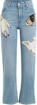 Thumbnail for your product : Alexander McQueen Embellished Cropped Jeans