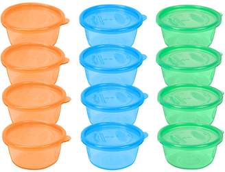 The First Years 12 Pack Take & Toss Bowls with Lids, 8 Ounce, Colors May Vary
