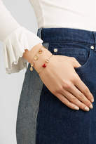 Thumbnail for your product : Alison Lou Love U 14-karat Gold, Diamond And Enamel Cuff