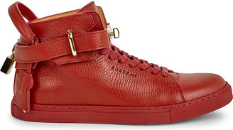 Buscemi Gold clasp mid-top leather trainers