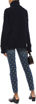 Thumbnail for your product : Current/Elliott The Stiletto Cropped Embroidered Mid-rise Skinny Jeans