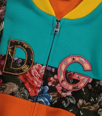 Dolce & Gabbana Children Patchwork cotton-blend bomber jacket