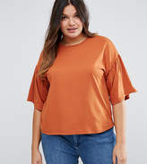 Thumbnail for your product : ASOS Curve T-Shirt With Ruffle Sleeve