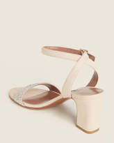 Thumbnail for your product : Tabitha Simmons Cream Leticia Embellished Suede Sandals