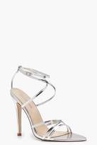 Thumbnail for your product : boohoo Extreme Pointed Toe Wrap Strap Heels