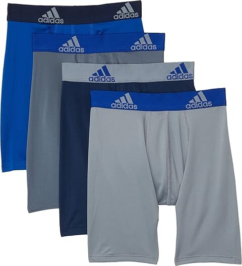 Adidas Originals Kids Performance Long Boxer Briefs Underwear 4-Pack (Big  Kids) (Collegiate Royal Blue/Grey/Collegiate Navy) Boy's Underwear -  ShopStyle