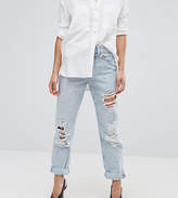 Thumbnail for your product : ASOS Petite Original Mom Jeans In Missouri With Rips