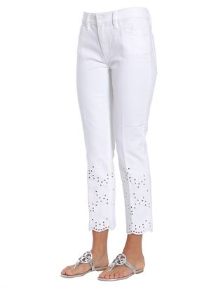 Tory Burch Meteo Scalloped Cropped Jeans