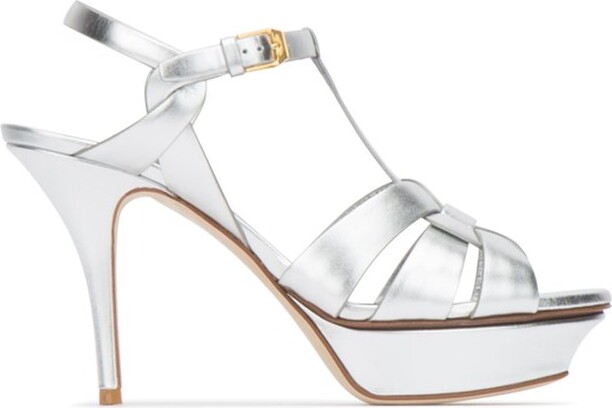 silver platform sandals