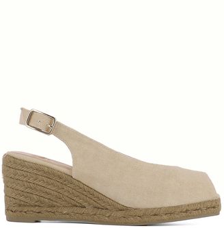 Castaner Beige Fabric Wedge Shoes