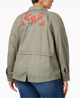 Thumbnail for your product : Style&Co. Style & Co Plus Size Cotton Embroidered Utility Jacket, Created for Macy's