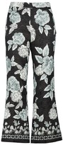 Thumbnail for your product : St. John Textured Floral Print Capri Pants
