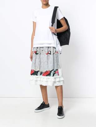 Comme des Garcons Laser-Cut Floral Midi Skirt
