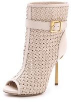 Thumbnail for your product : Sergio Rossi Talia Woven Leather Booties