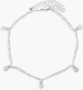 Thumbnail for your product : boohoo Diamante Drop Anklet