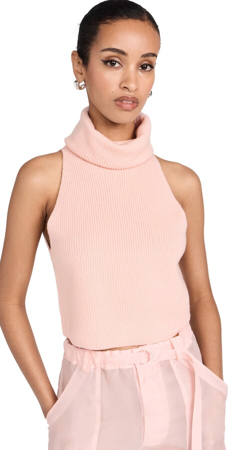 Sally LaPointe Merino Wool Turtleneck Tank