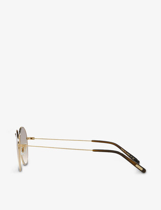 Oliver Peoples OV1282ST Weslie Sun circular-frame titanium and glass sunglasses