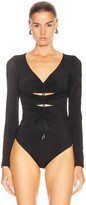Thumbnail for your product : Alexander Wang T by Jersey Bodysuit in Black | FWRD