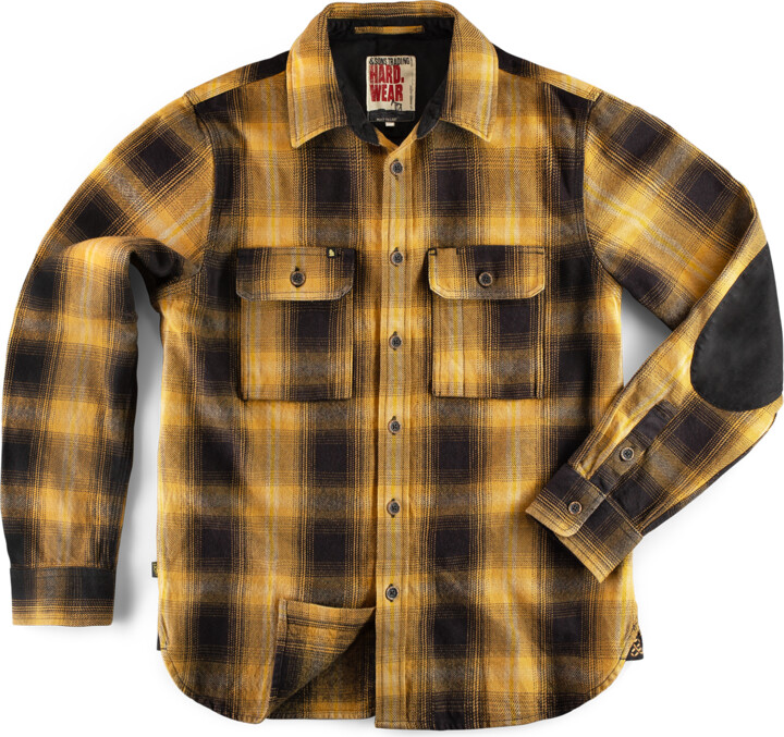 &Sons Trading Co Black / Yellow / Orange Carder Shirt Ochre Check