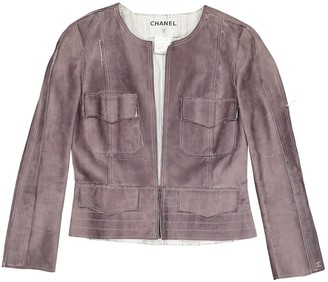 Chanel Grey Suede Jackets