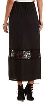Thumbnail for your product : Charlotte Russe Lace Cut-Out Maxi Skirt