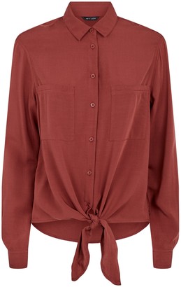 New Look Tie Front Long Sleeve Shirt