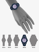 Thumbnail for your product : Movado Bold Stainless Steel, Crystal & Leather Strap Watch/Navy