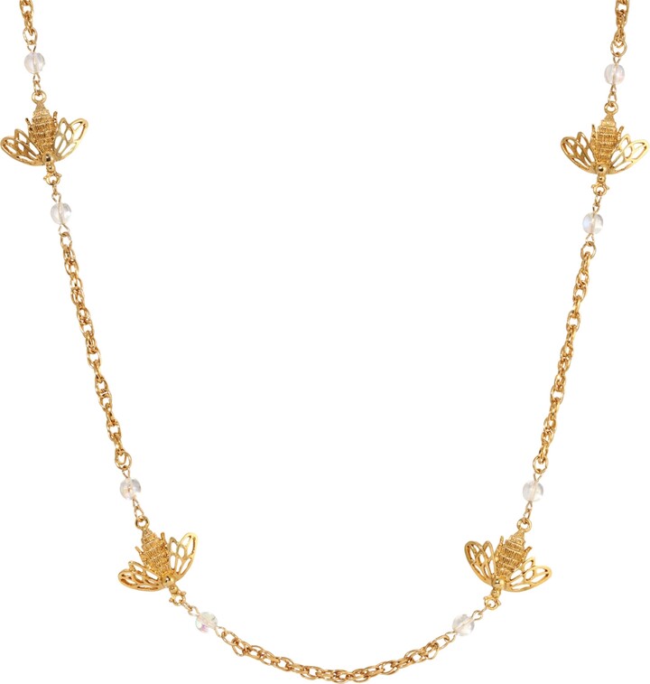 2028 Crystal Bee Necklace