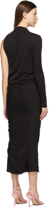 Sportmax Black Single-Shoulder Twist Dress