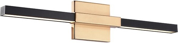 Matteo Lighting Lineare LED Wall Sconce in Black Size: Small