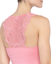 Thumbnail for your product : Fleurt Fleur't Epoque Lace-Back Sleep Tank with Shelf Bra, Rose Coral