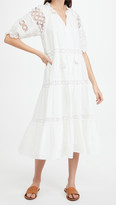 Thumbnail for your product : En Saison Tiered Lace Detail Midi Dress