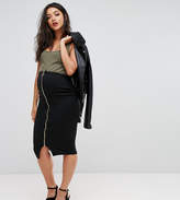 Thumbnail for your product : ASOS Maternity Over The Bump Skirt with Zip Front