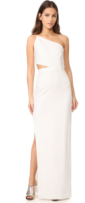 Michelle Mason Asymmetrical Bandeau Gown