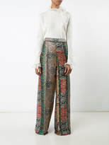 Thumbnail for your product : Oscar de la Renta arabesque print palazzo pants