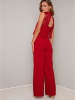 Thumbnail for your product : Chi Chi London Anastasia Lace Top Jumpsuit