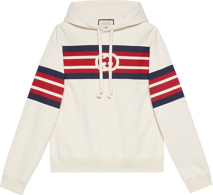 Gucci interlocking G-print hoodie - ShopStyle