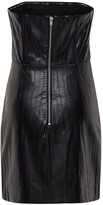 Thumbnail for your product : Rotate by Birger Christensen Herla Strapless Faux Leather Mini Dress