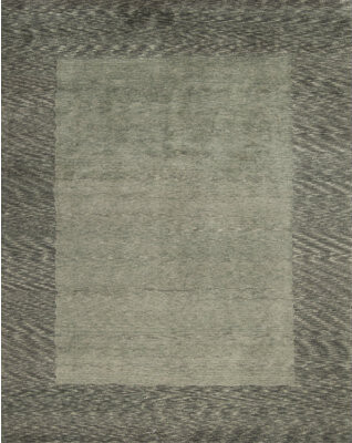 Samad Rugs Plateau Geometric Hand-Knotted Wool Gray Area Rug